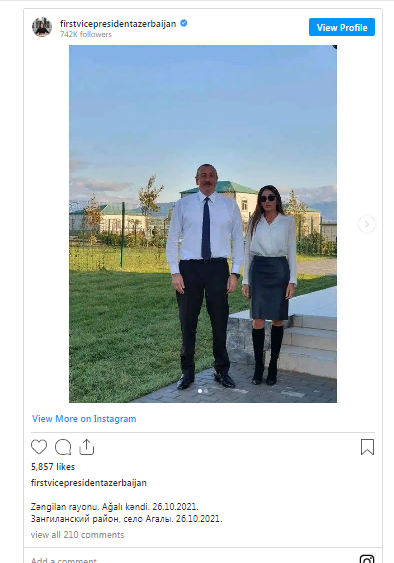 Mehriban Əliyeva Zəngilandanpaylaşım etdi - FOTO