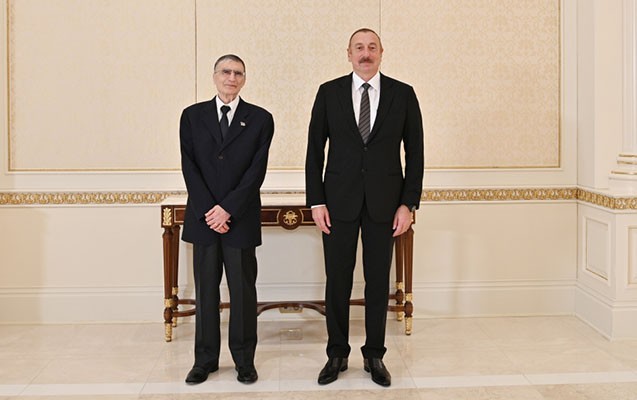 Əziz Sancar İlham Əliyevləgörüşündən danışdı - FOTO