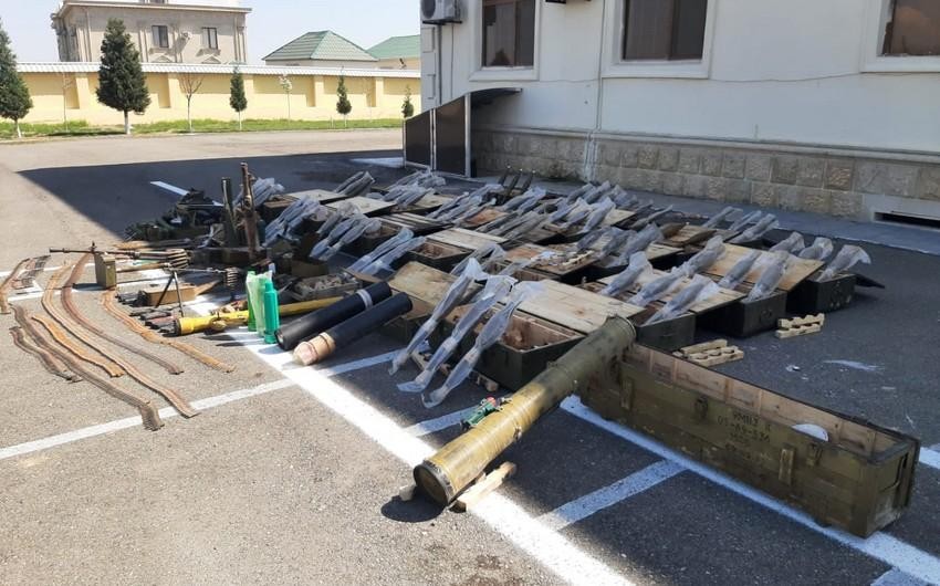 Azad edilən ərazilərdə aşkarlanan silah-sursatın sayıAÇIQLANDI (FOTOLAR)