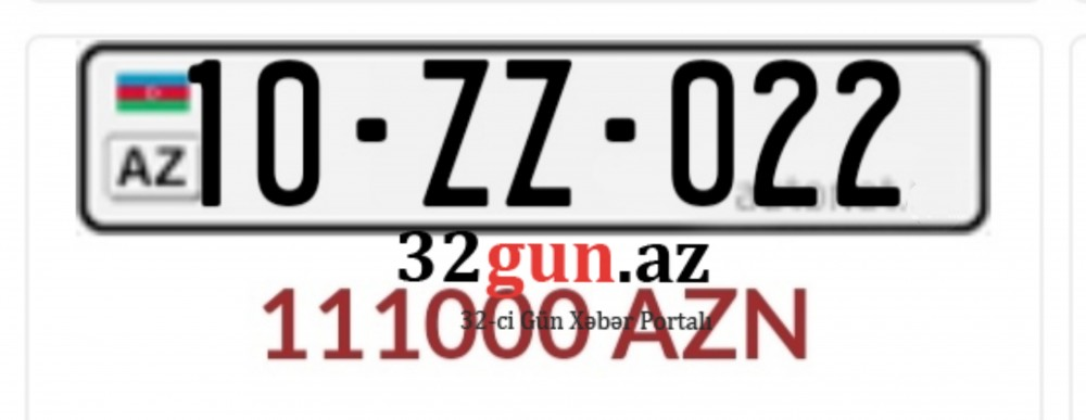 Azərbaycanda ev qiymətinə satılan maşın nömrəsi -111 min (FOTOLAR)