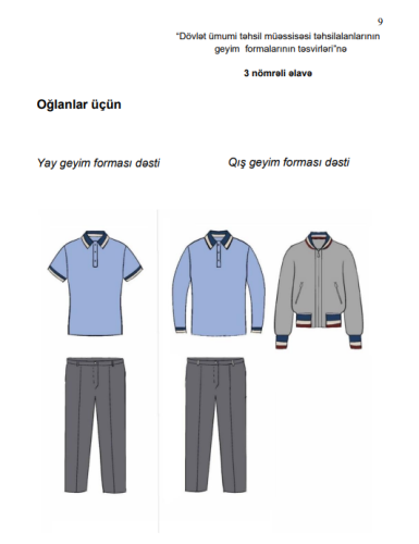 Şagirdlərin geyim forması ilə bağlı yeniQƏRAR (FOTOLAR)