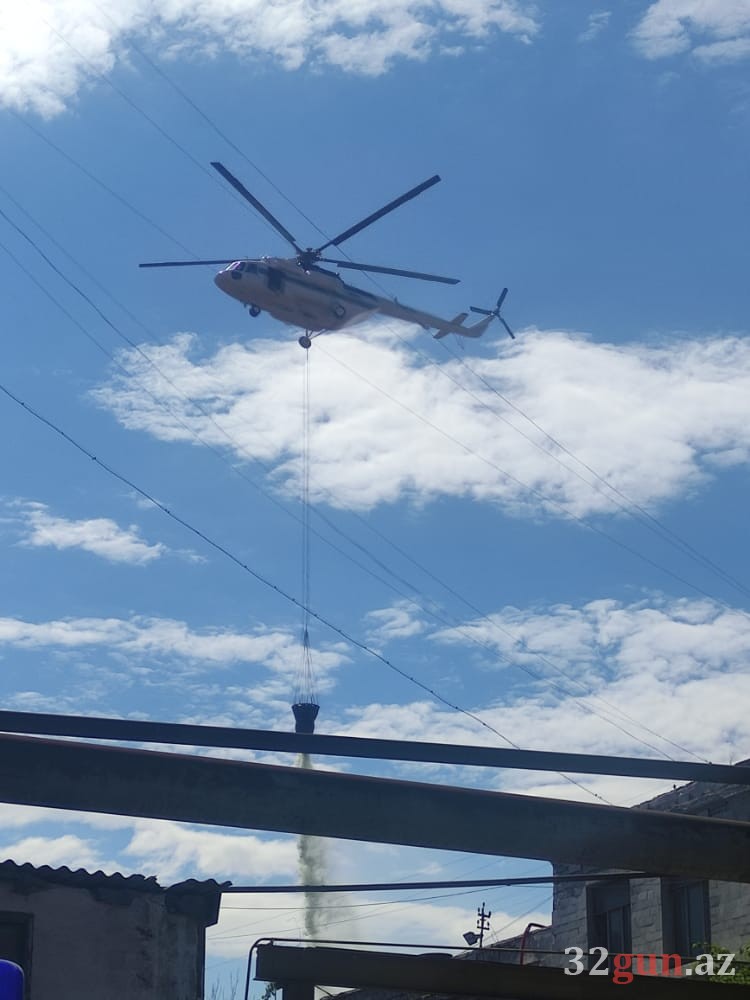 Bakıdakı yanğın  yenidən alovlandı- Havaya təcili iki helikopter qaldırıldı (VİDEOLAR/FOTOLAR)