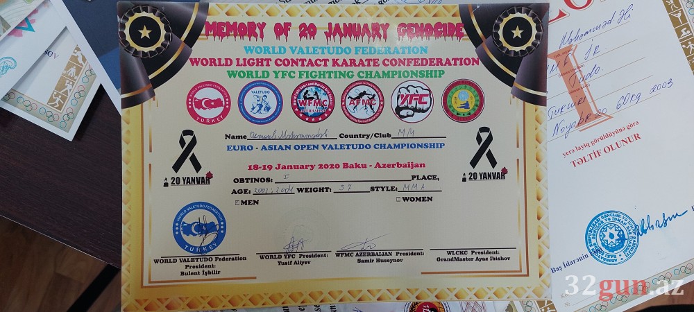 Ermənipərəst idmançıya ailəsinin gözü önündə dərs verənAZƏRBAYCANLI DÖYÜŞÇÜ: "Bayraqla çıxdığım üçün..." (FOTO+VİDEO)