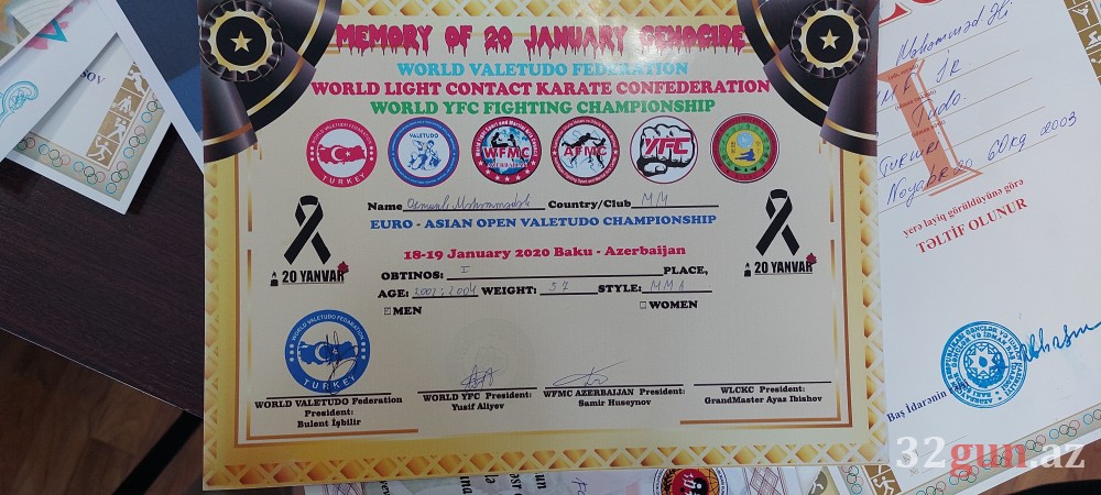 Ermənipərəst idmançıya ailəsinin gözü önündə dərs verənAZƏRBAYCANLI DÖYÜŞÇÜ: "Bayraqla çıxdığım üçün..." (FOTO+VİDEO)