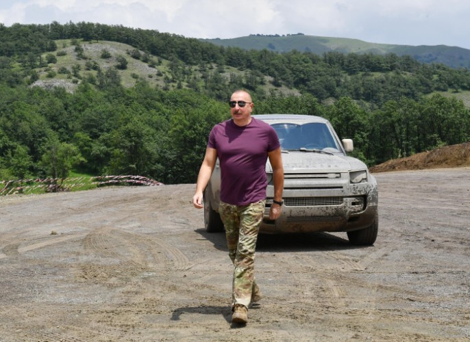 Prezident Laçın Beynəlxalq Hava Limanına getdi- YENİLƏNİB (FOTOLAR)