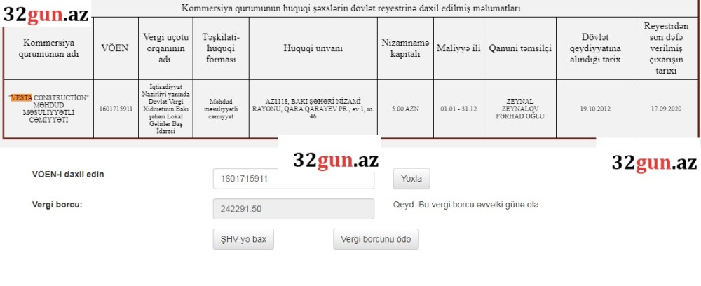 Xalik Məmmədovun qohumunun şirkətinin külli miqdarda borcu yarandı+ İcra hakimiyyəti ilə pul üstündə mübahisə (İDDİA)