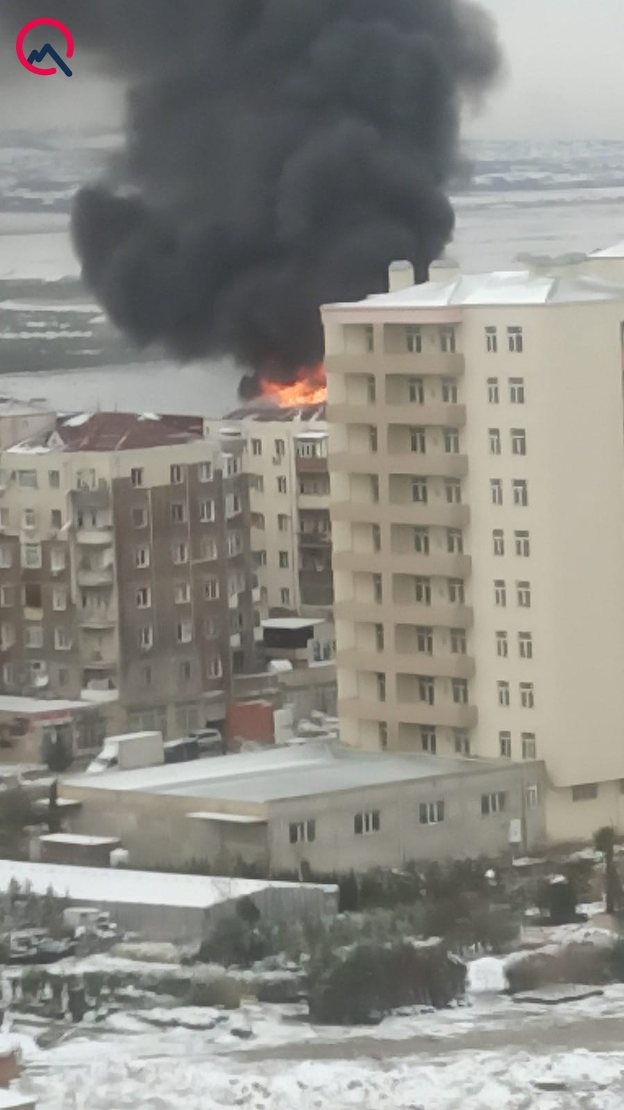 Abşeronda güclü yanğın başladı- YENİLƏNİB (VİDEO)