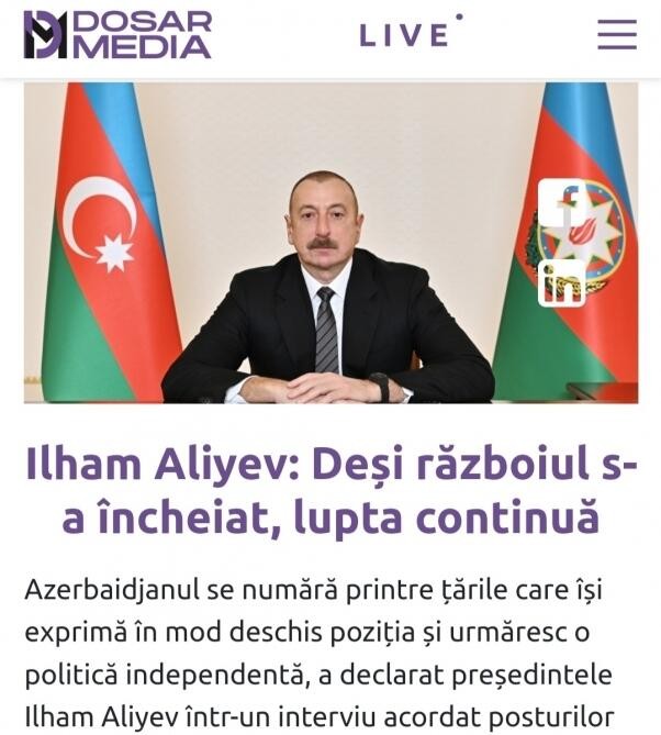 Prezidentin müsahibəsi xarici KİV-lərdə- FOTOlar