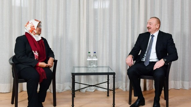 İlham Əliyev Davosda BMT rəsmisi ilə görüşdü- YENİLƏNİB (FOTO)