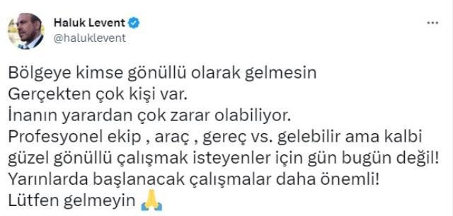 Haluk Levent könüllü olmaq istəyənlərəXƏBƏRDARLIQ ETDİ