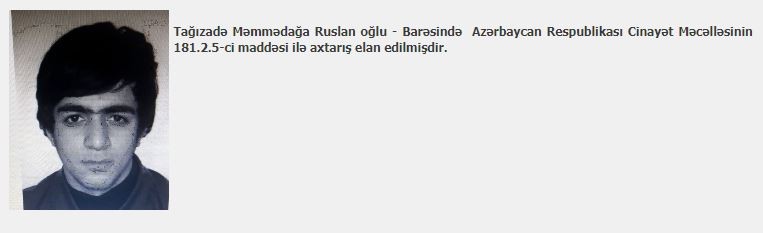 Bakıda quldurluq edən "dünya çempionu"axtarışa verildi