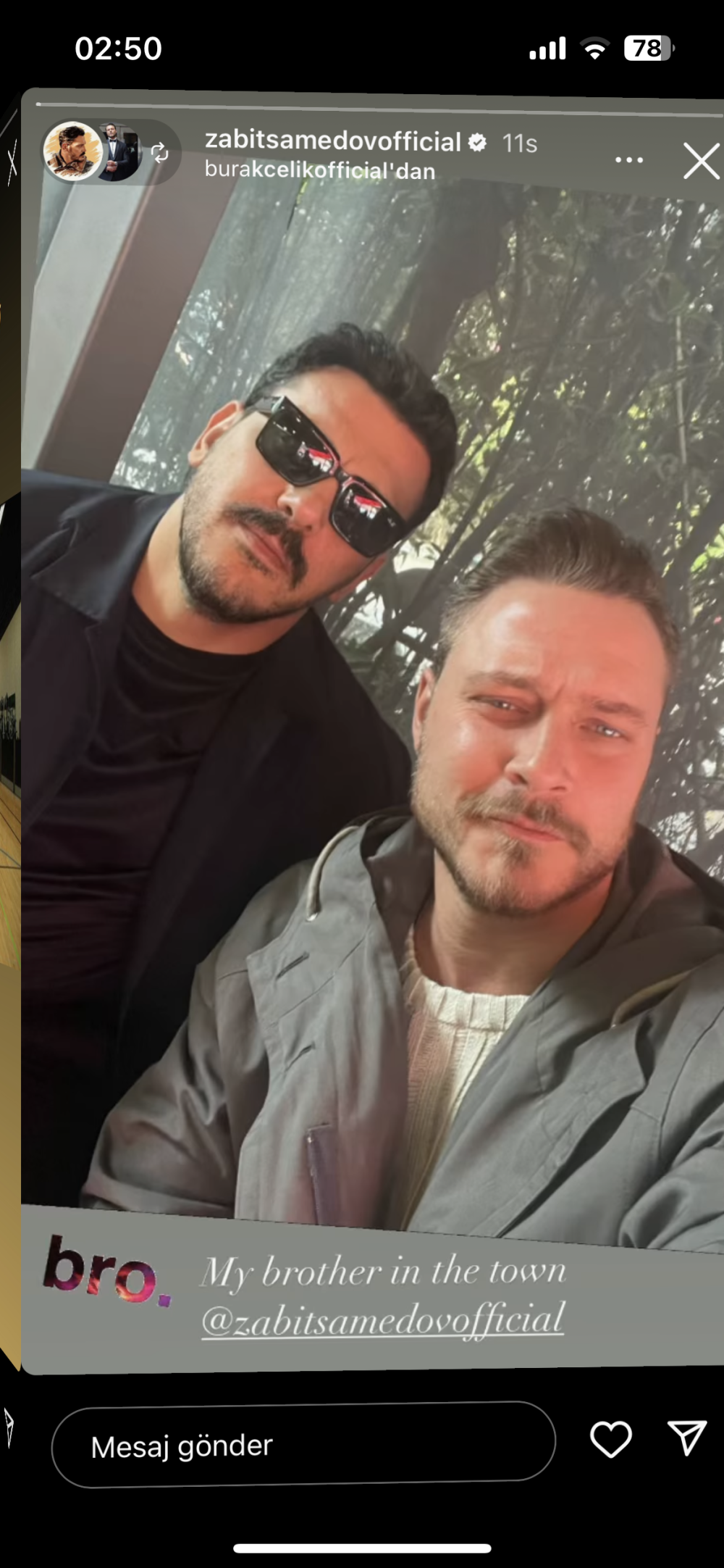 Türkiyəli tanınmış aktyor Zabit Səmədovla çəkilmiş fotosunu paylaşıbgörün nə yazdı (FOTO)