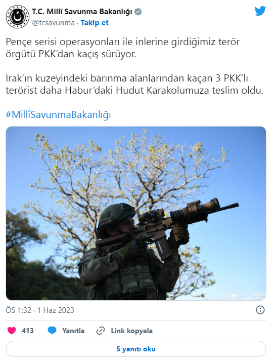 Daha üç PKK-çıtəslim oldu