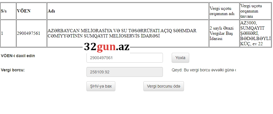 250 min AZN-dən çox vergi borcu olan Sumqayıt Melioservis İdarəsi ikitenderdə qalib oldu