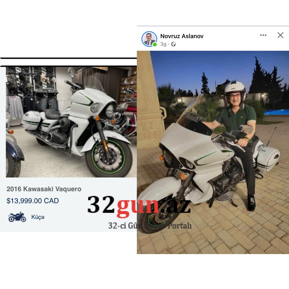 Millət vəkili Novruzəli Aslanovun fotosu diqqət çəkdi- Motosikletin qiyməti ... (FOTO)