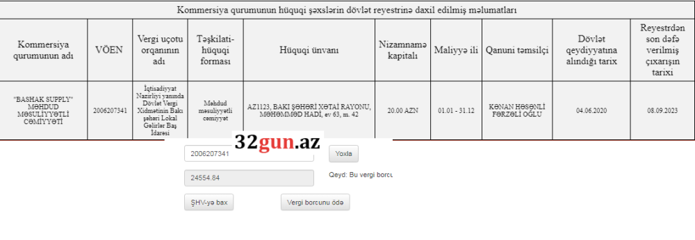Cəlil Əliyevin rəisi olduğu idarə vergi borcu olan şirkəti qalib etdi- Amartizator və təkər dartıcı oxun diyircəkli başlığı üçün...