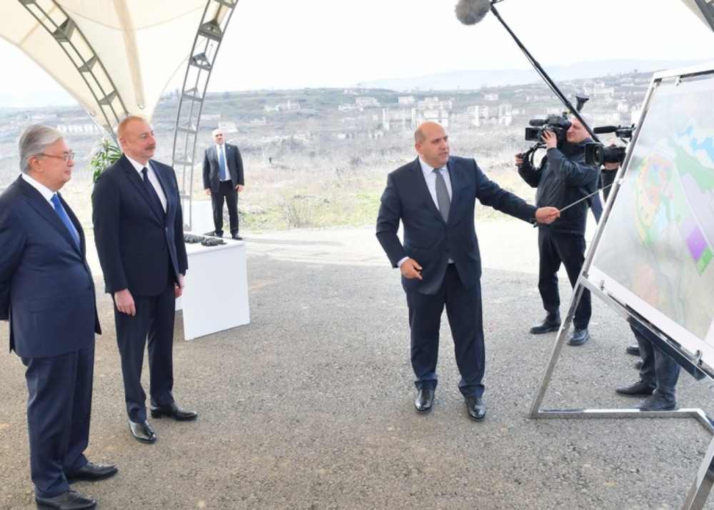 İlham Əliyev Tokayevi Füzulidə qarşıladı(YENİLƏNİB)