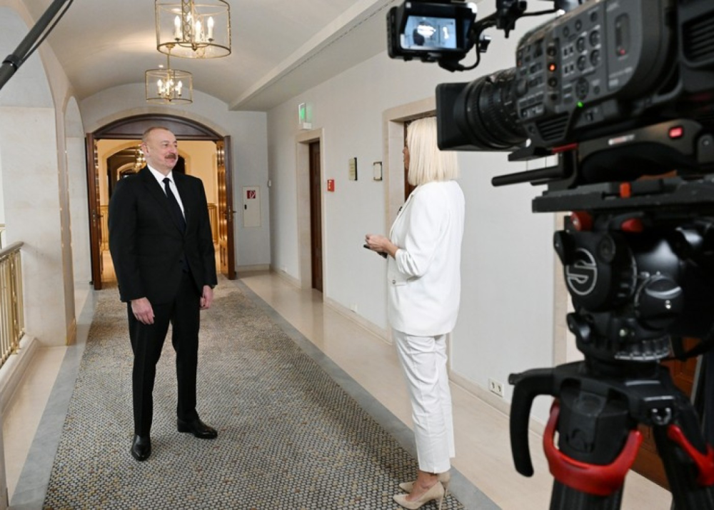 İlham Əliyev “Euronews”a müsahibə verdi -FOTOLAR