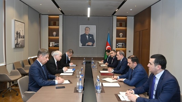 Ceyhun Bayramov İqor Xovayevlə görüşdü - FOTOLAR