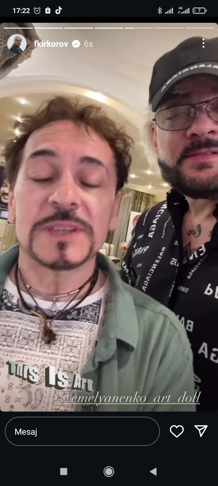 Kirkorov Alla Puqaçovanın kuklası ilə çəkilib