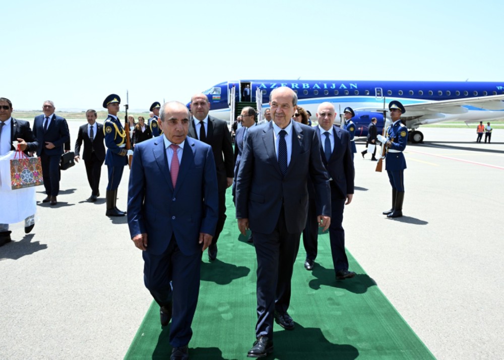 Şimali Kipr Prezidenti Füzuliyə gəldi - FOTO
