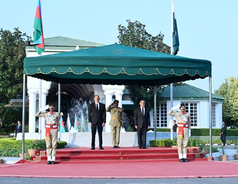 İslamabadda İlham Əliyevin rəsmi qarşılanma mərasimi olub -FOTOLAR