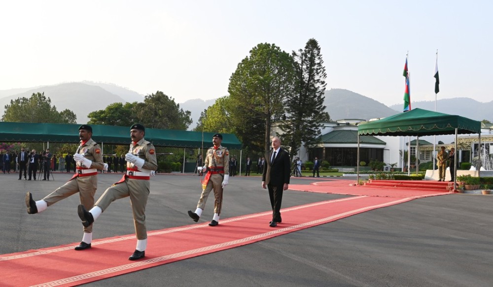 İslamabadda İlham Əliyevin rəsmi qarşılanma mərasimi olub -FOTOLAR