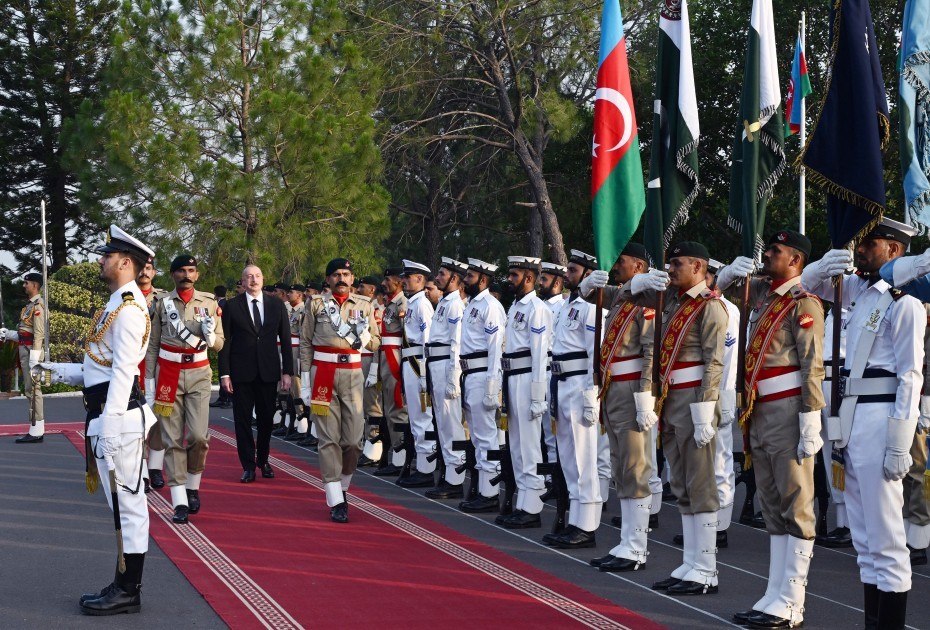 İslamabadda İlham Əliyevin rəsmi qarşılanma mərasimi olub -FOTOLAR