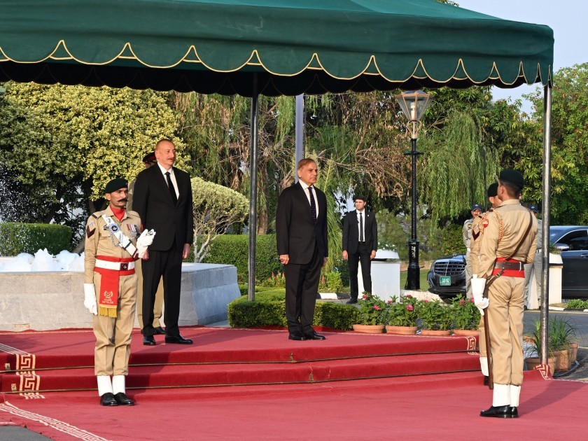 İslamabadda İlham Əliyevin rəsmi qarşılanma mərasimi olub -FOTOLAR