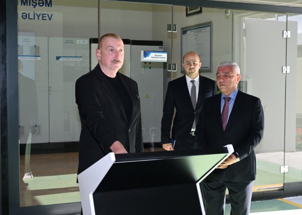 Fasiləsiz "yaşıl enerji" istehsal edən SES-in açılışı oldu - YENİLƏNİB (FOTOLAR)