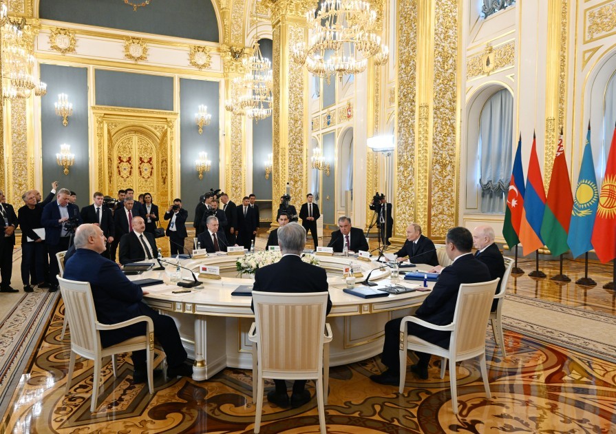 İlham Əliyev MDB Dövlət Başçıları Şurasının iclasında çıxış etdi -YENİLƏNİB (FOTOLAR)