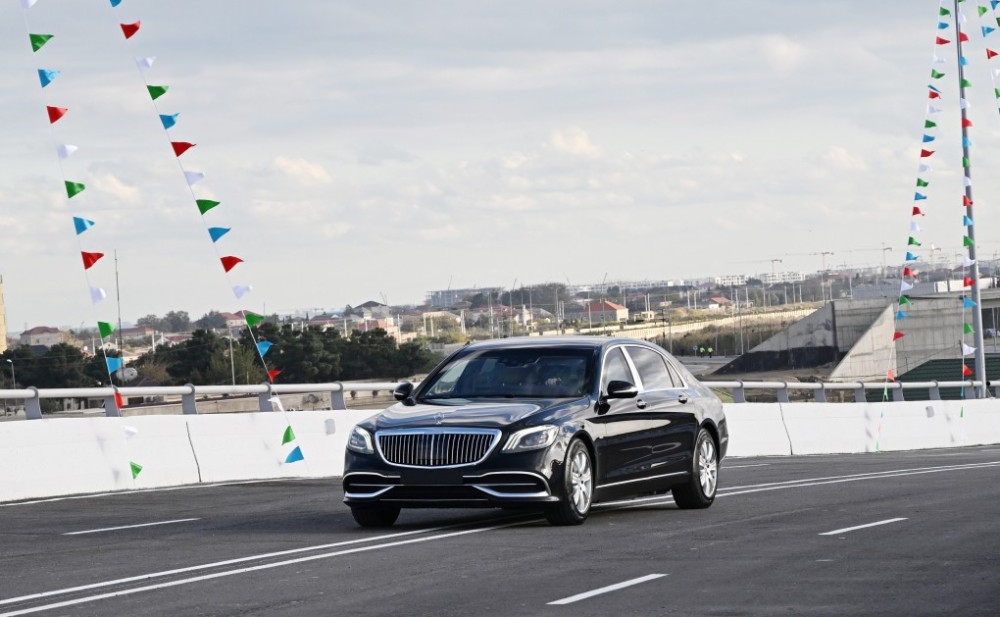 Prezident Böyükşor-Pirşağı yolunun açılışını etdi -FOTOLAR