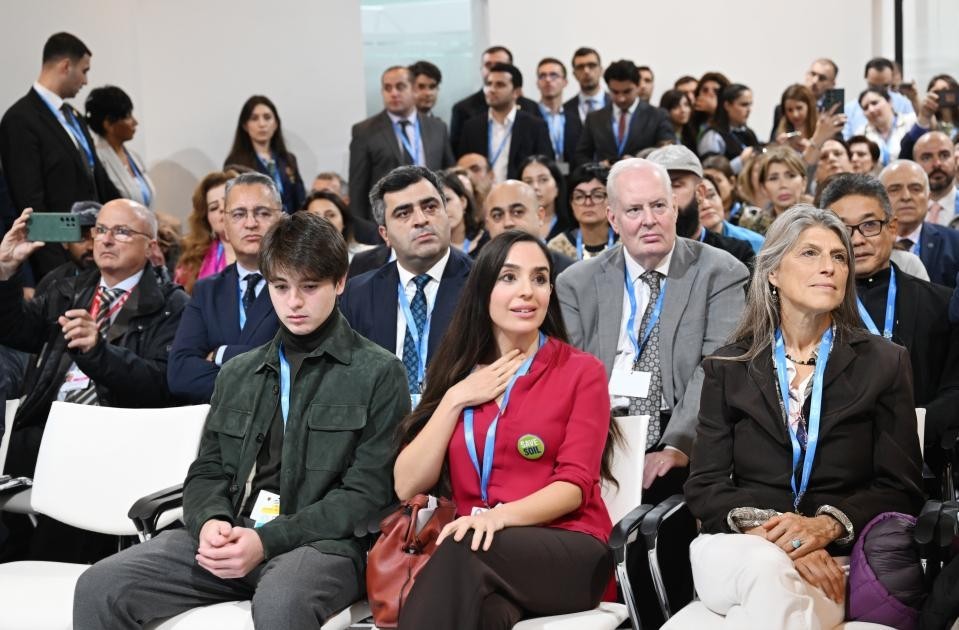 Leyla Əliyeva Xəzər dənizinin mühafizəsinə dair dəyirmi masa müzakirələrində -FOTOLAR