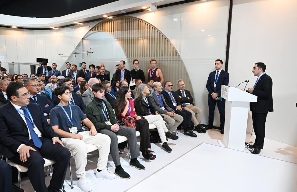 Leyla Əliyeva Xəzər dənizinin mühafizəsinə dair dəyirmi masa müzakirələrində -FOTOLAR