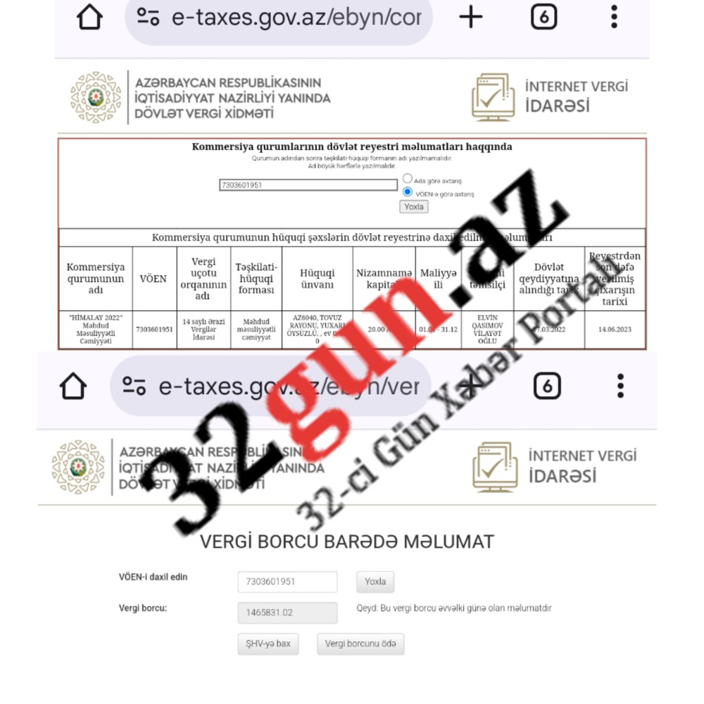 1.5 milyon vergi borcu olan şirkətDVX-nin bu idarəsini məhkəməyə verdi (FOTO)