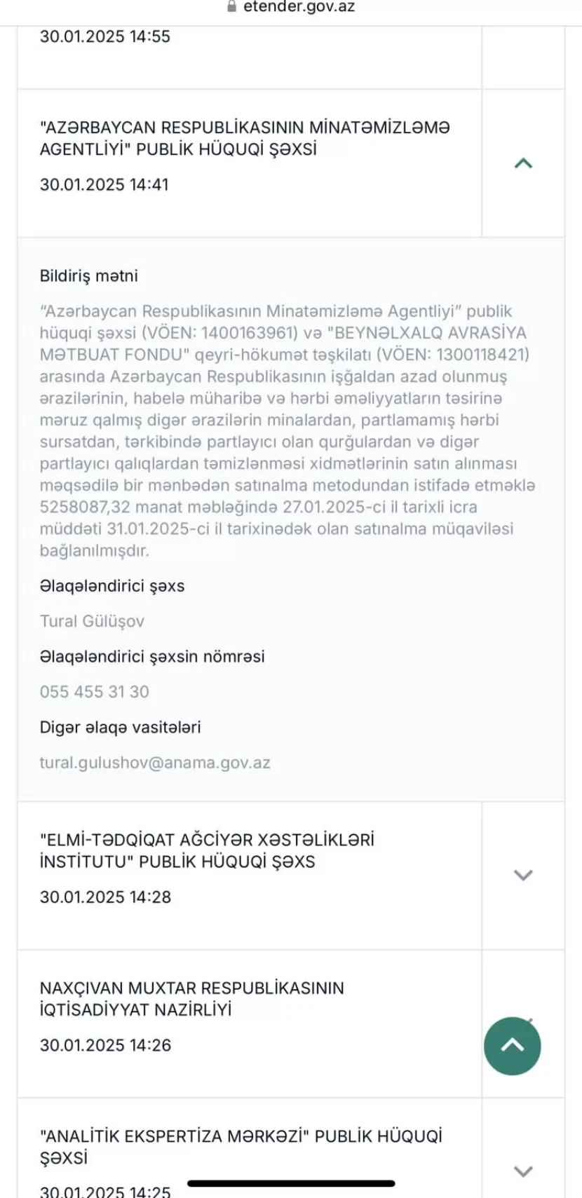 Umud Mirzəyevin Beynəlxalq Avrasiya Mətbuat Fondu  ANAMA-dan5.2 milyon manat aldı