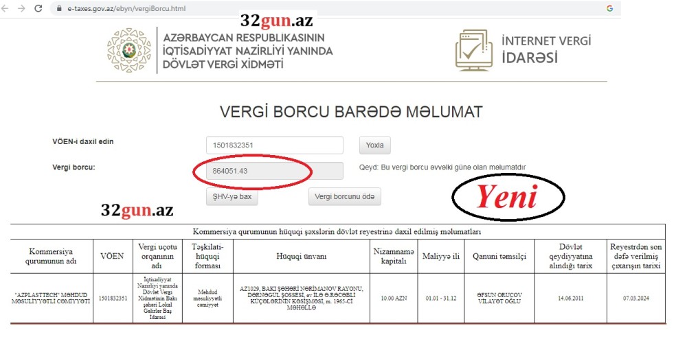 "Azplasttech" MMC borcunun cəmi  50 min manatını ödəyib - Eyni şəxs oxşar adla yeni şirkət yaradıblarmış/ "Marsol" qrupun tərəfdaşından "maraqlı ADDIM"  (FOTO)