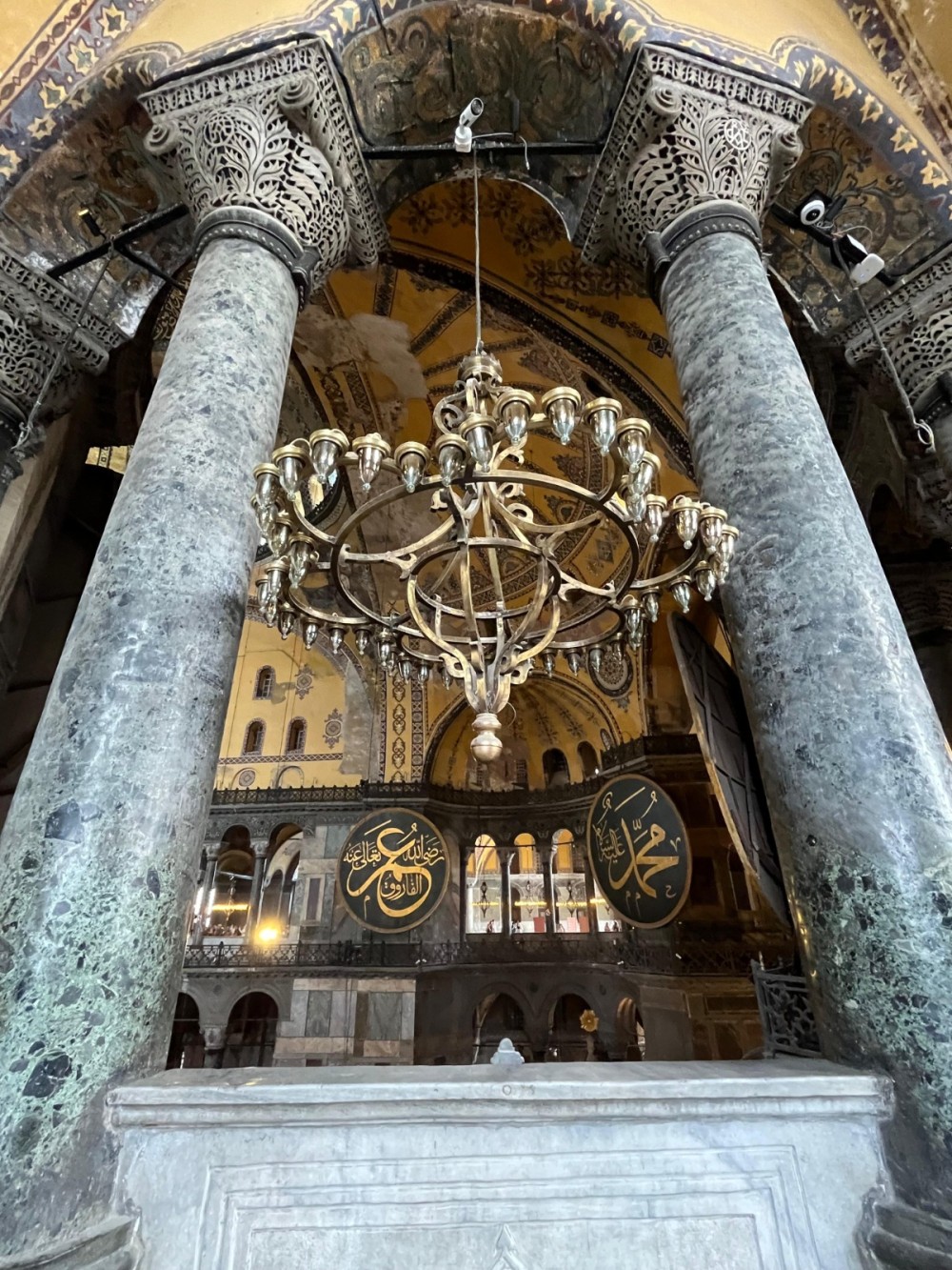 Ayasofya Məscidinin günbəzində əhatəli bərpa işləri başlanılıb- FOTOLAR