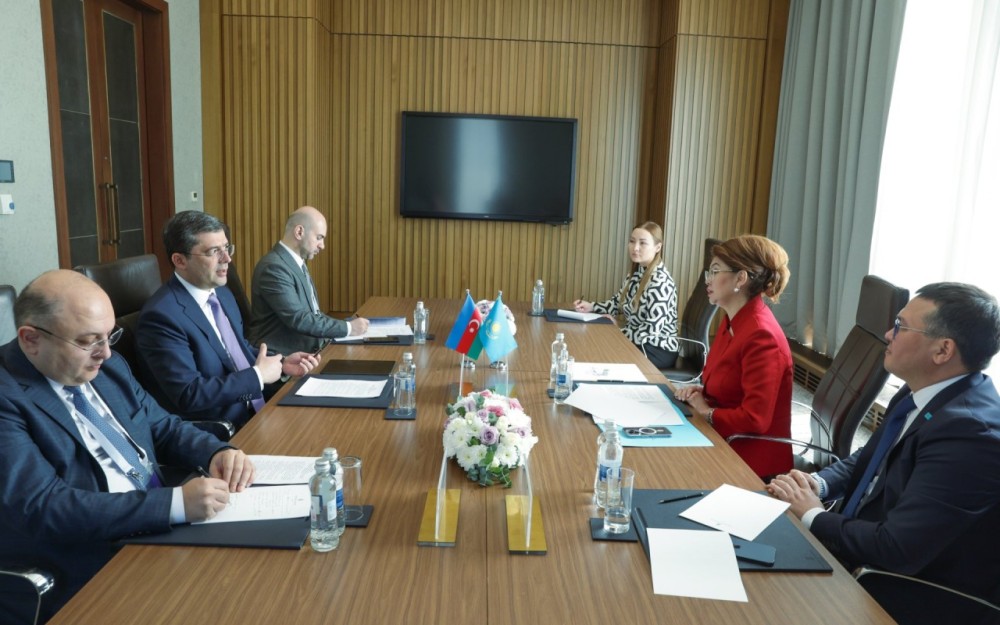 Əhməd İsmayılov Qazaxıstanının mədəniyyət və informasiya naziri ilə görüşdü- FOTOLAR