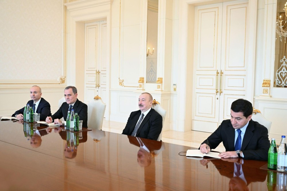 İlham Əliyev Sloveniyanın xarici işlər nazirini qəbul etdi - FOTOLAR