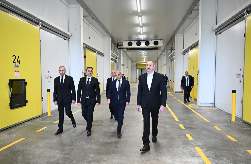 İlham Əliyev Qusarda kompleksin fəaliyyəti ilə tanış oldu- FOTOLAR