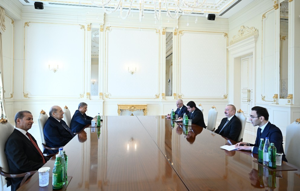 Prezident Misir Senatının sədrini qəbul etdi -FOTOLAR (YENİLƏNİB)