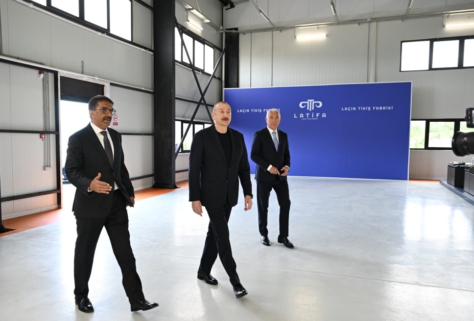 İlham Əliyev Laçında iki fabrikin açılışını etdi -FOTOLAR + Yenilənib