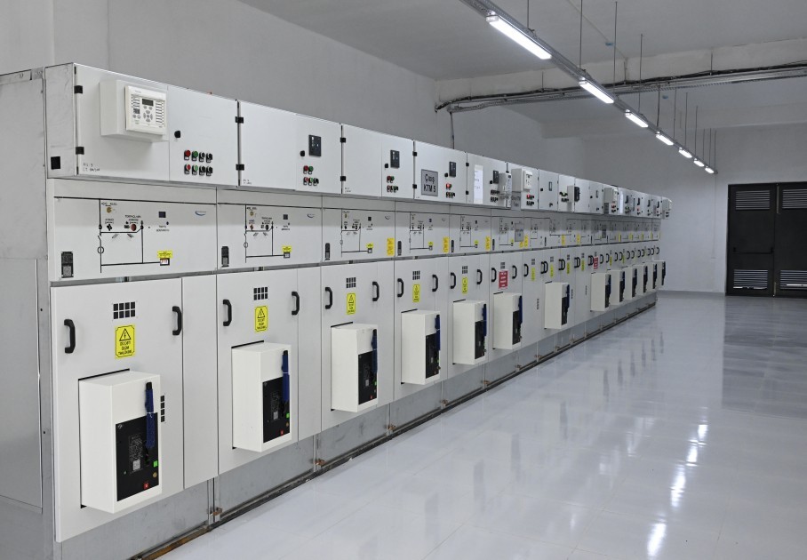 Prezident Laçın Elektrik Şəbəkəsi Rəqəmsal İdarəetmə Mərkəzinin açılışında -FOTOLAR