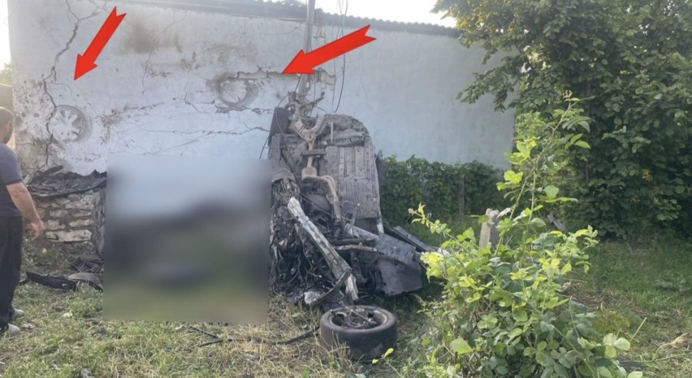 Dəhşətli qəzada ölənlər sərxoş olublar - Hadisə yerindən fotolar