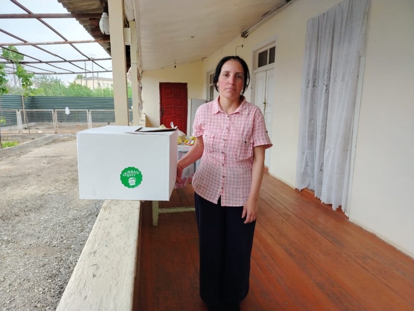 Leyla Əliyevanın təşəbbüsü ilə Yevlaxda ailələrə qurban payları çatdırıldı -FOTOLAR