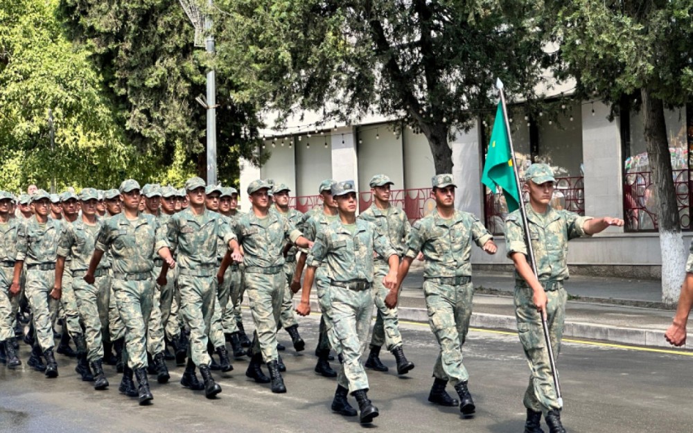 Xankəndidə hərbçilərin yürüşü təşkil olundu -FOTOLAR