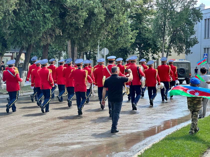 Xankəndidə hərbçilərin yürüşü təşkil olundu -FOTOLAR