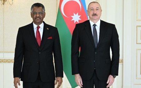Prezident Sudanın yeni səfirinin etimadnaməsini qəbul etdi -FOTOLAR