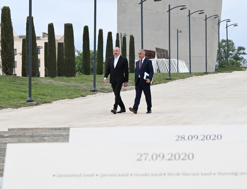 İlham Əliyev Xankəndidəki Zəfər parkında -FOTOLAR